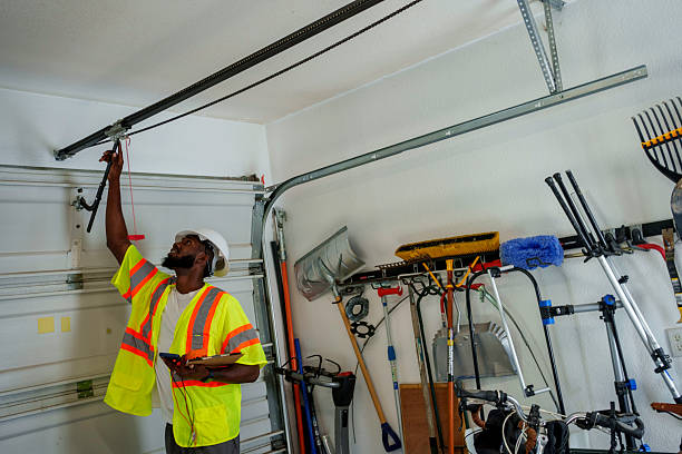 Professional Garage Door Panel Replacement technician working in St. Augusta, MN